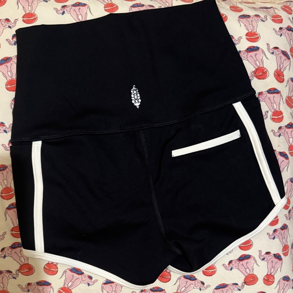 FP Movement by Free People Black Shorts with White Trim